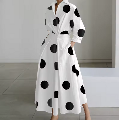 Estelle - Women's Collared Shirt Dress with Button-Down Front and Cinched Waist - photo 6