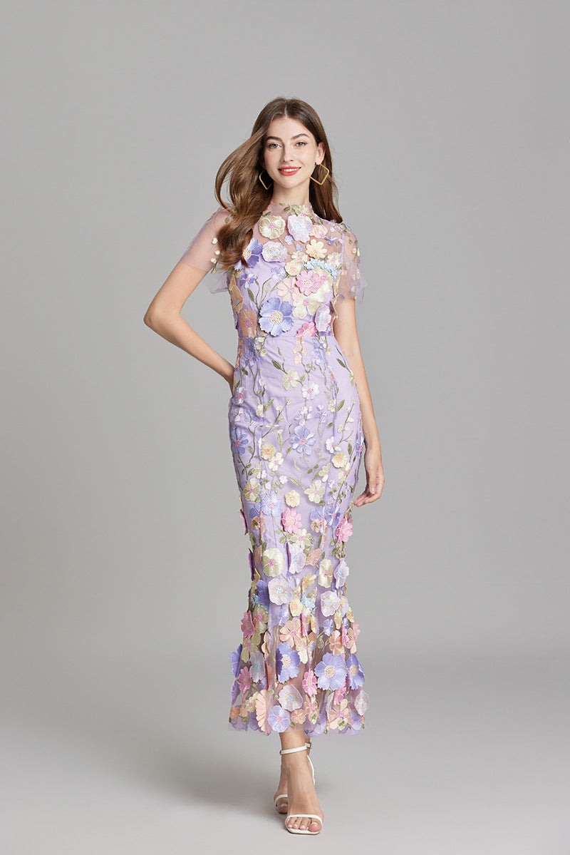 Saskia - Women's Sheath Maxi Sheer Dress - photo 15