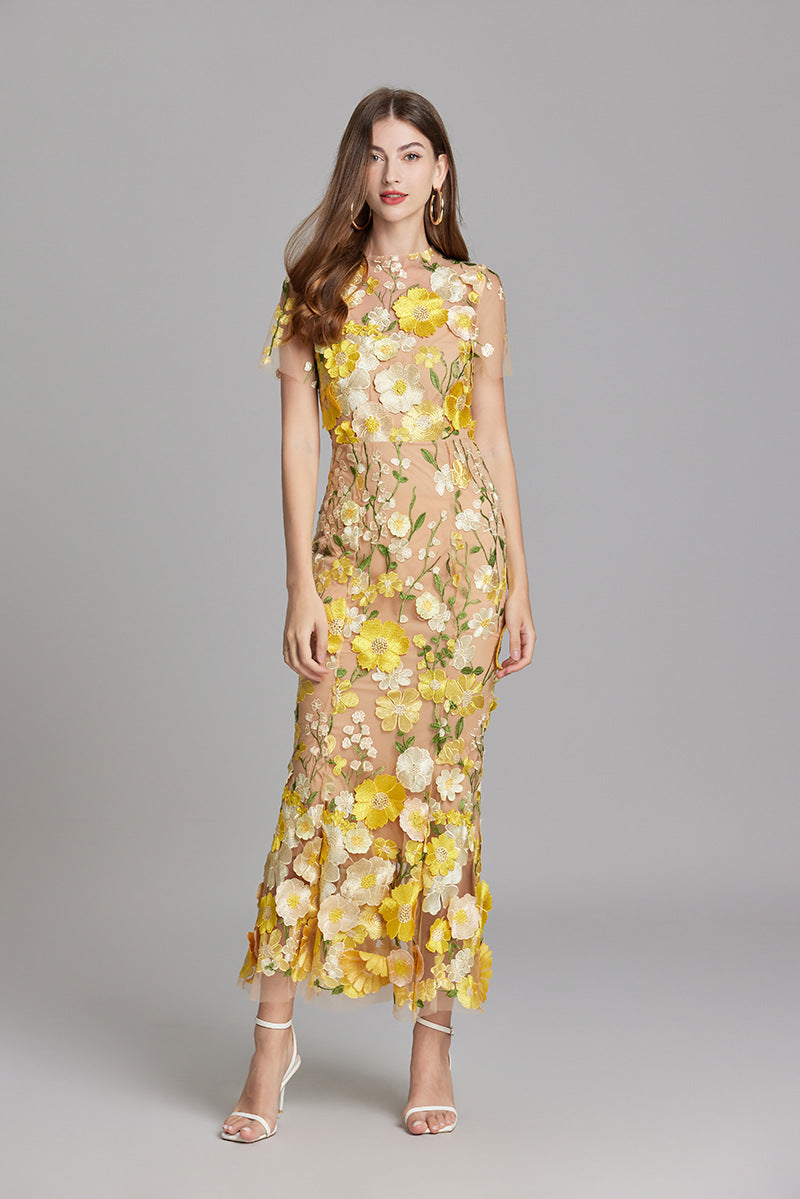 Saskia - Women's Sheath Maxi Sheer Dress - photo 5