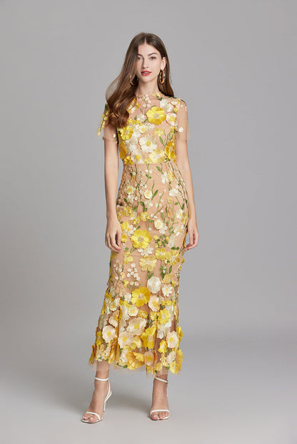 Saskia - Women's Sheath Maxi Sheer Dress - photo 5