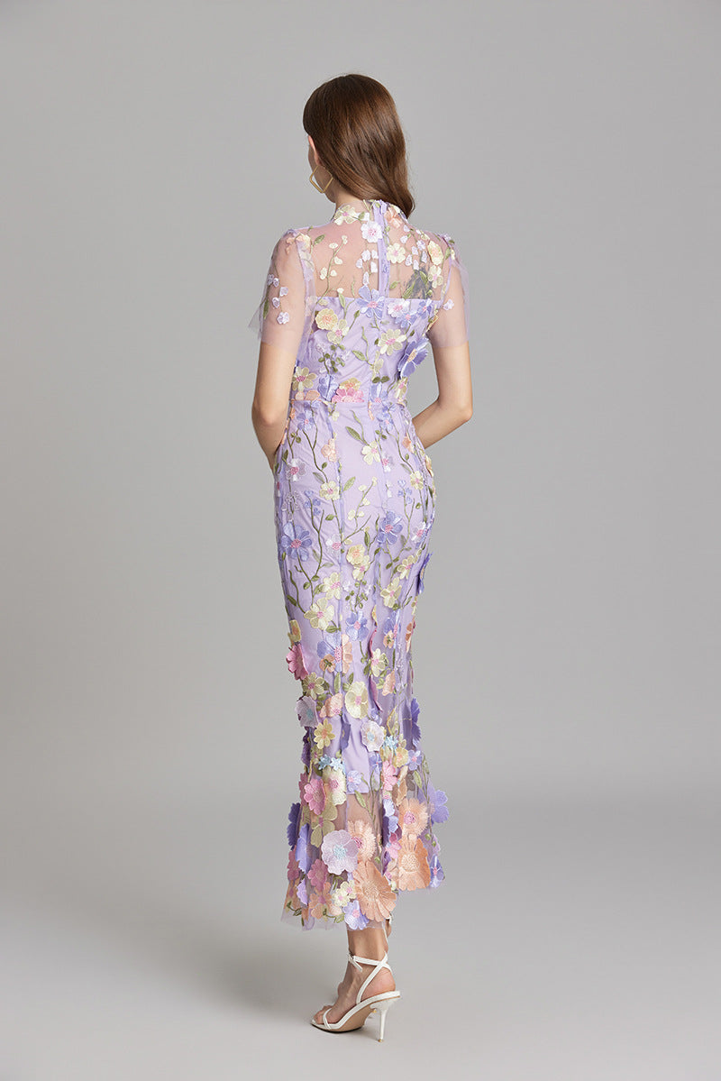 Saskia - Women's Sheath Maxi Sheer Dress - photo 14