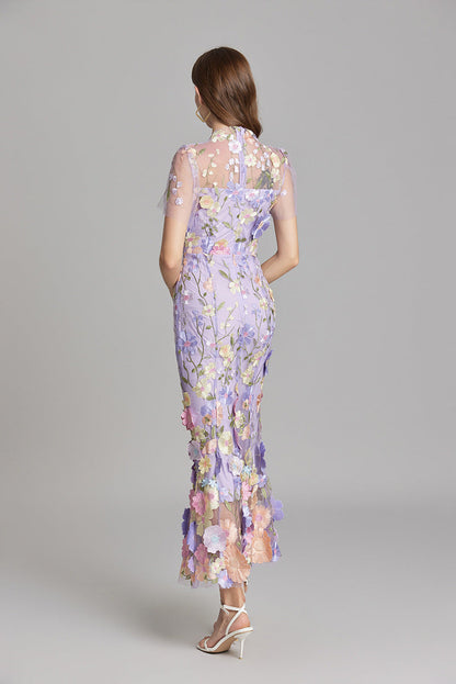 Saskia - Women's Sheath Maxi Sheer Dress - photo 14
