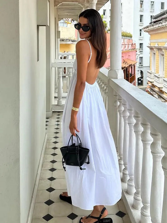 Idalia - Women's White Midi Dress - photo 1