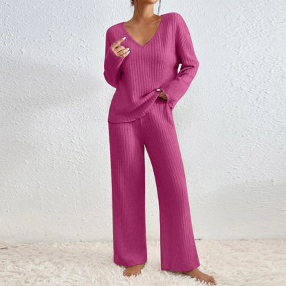 Margaux - Women's V-Neck Ribbed Set - photo 10