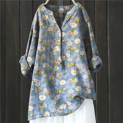 Women's Poppy – Chic Blouse with Floral Accents - photo 6