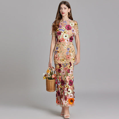 Saskia - Women's Sheath Maxi Sheer Dress - photo 6