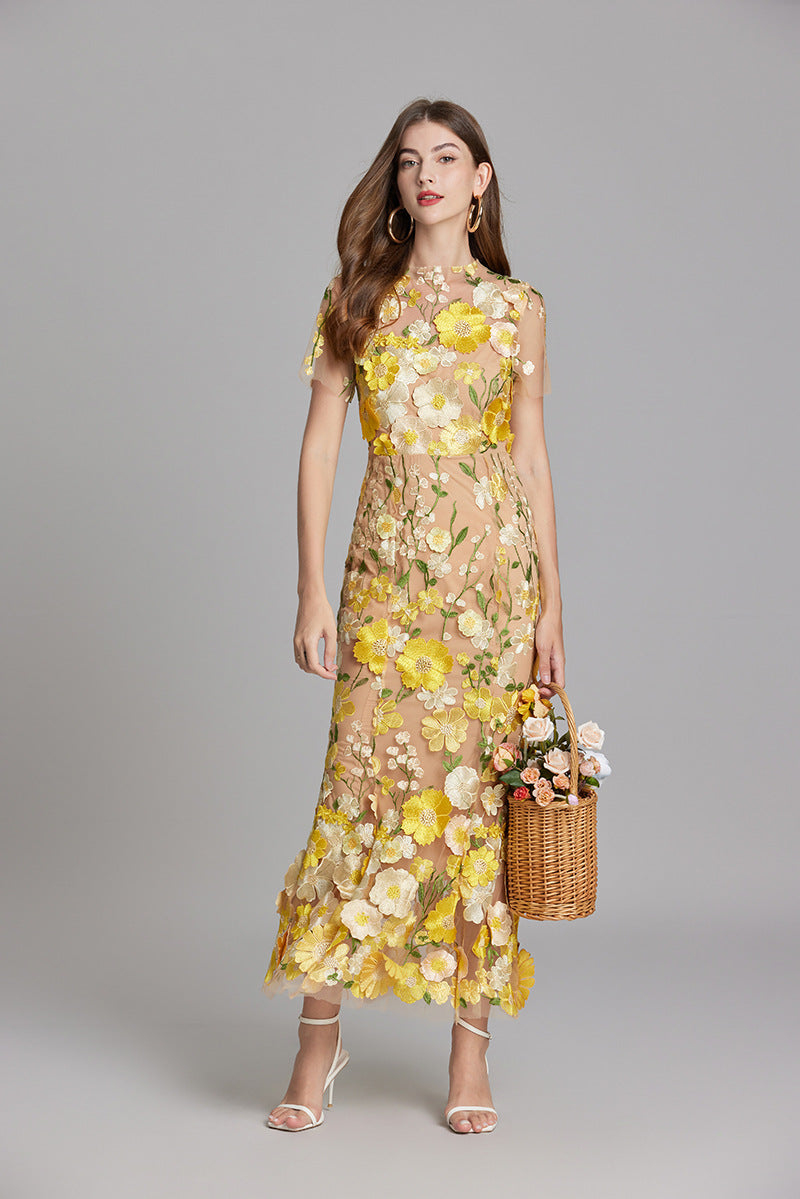 Saskia - Women's Sheath Maxi Sheer Dress - photo 2