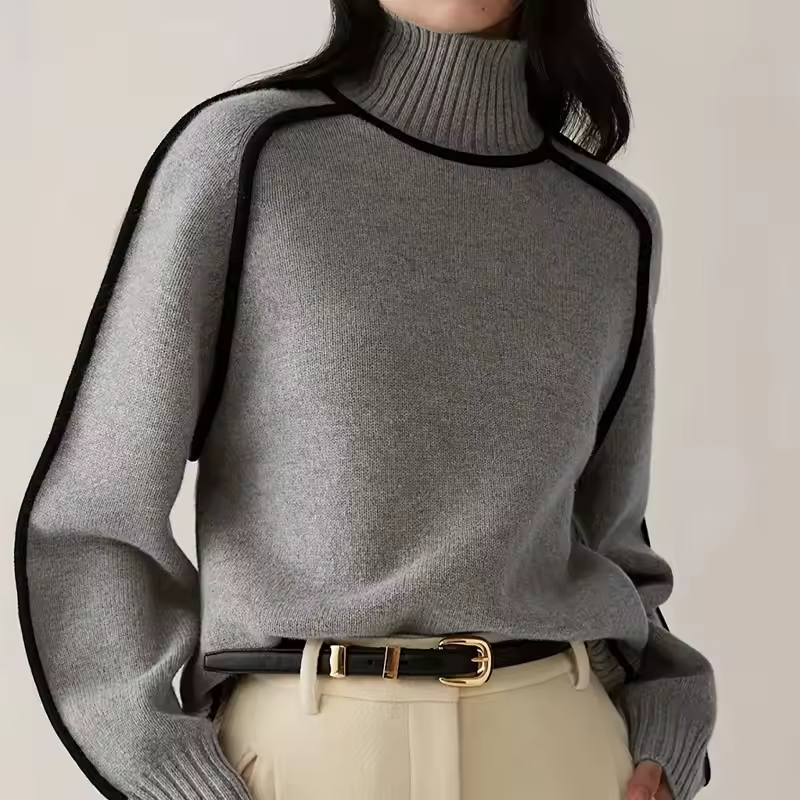 Marit - Women's Turtleneck Medium Sweater