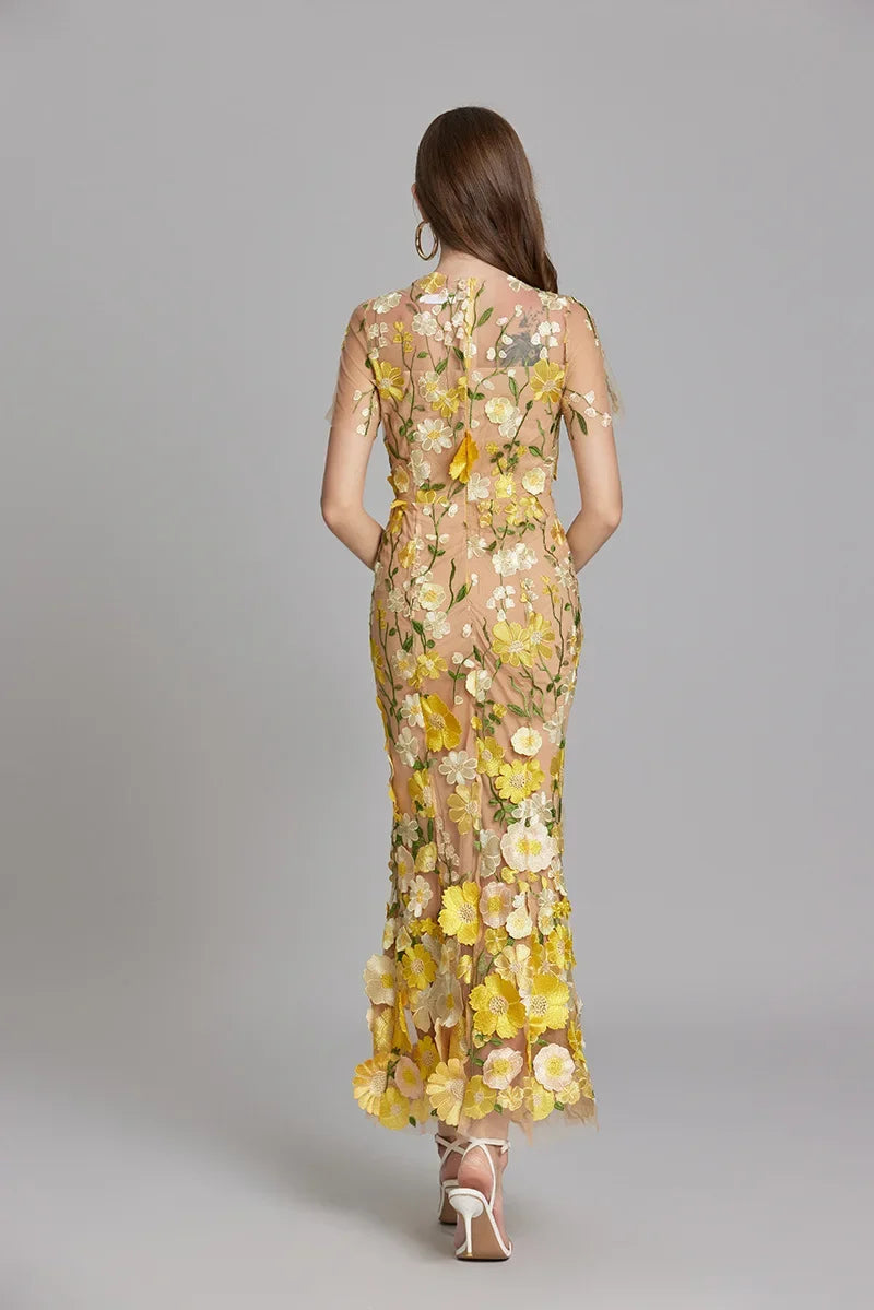 Saskia - Women's Sheath Maxi Sheer Dress - photo 3