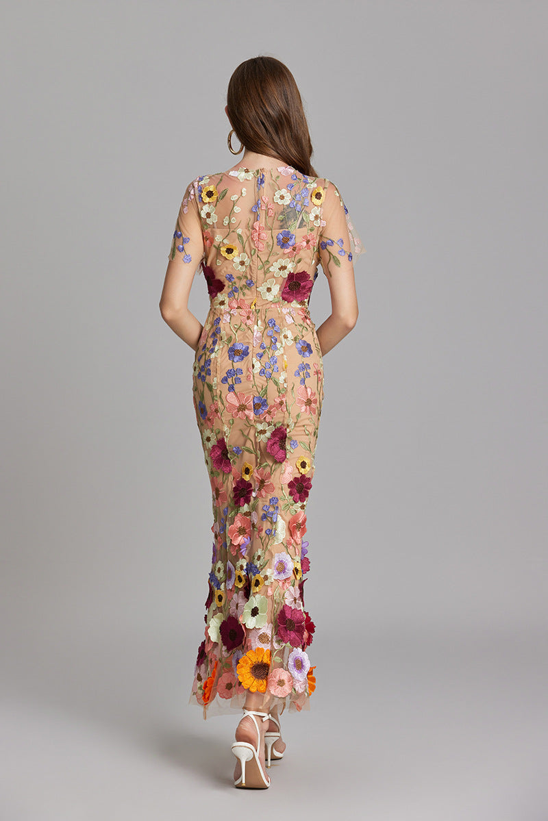 Saskia - Women's Sheath Maxi Sheer Dress - photo 9
