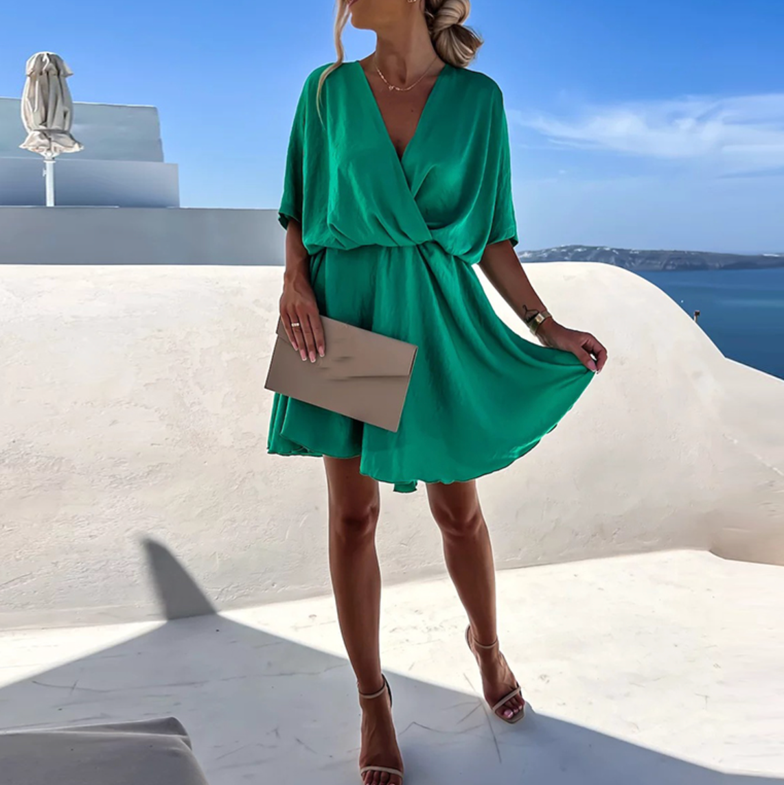 Stella - Women's Flowy Mini Dress - photo 11
