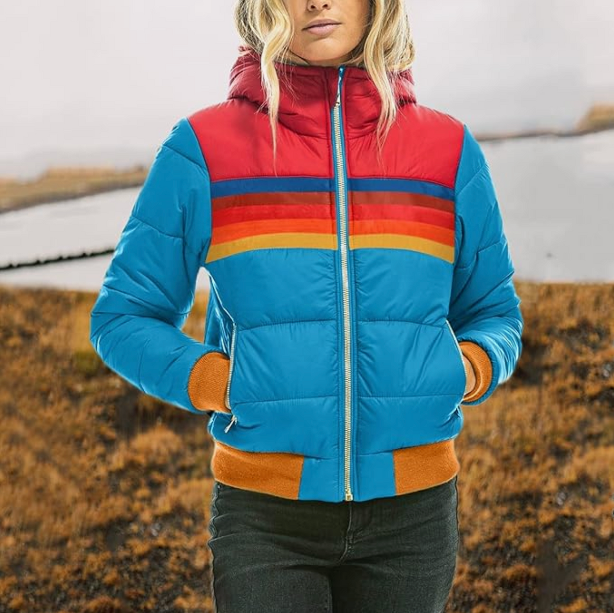 Lucienne - Women's Faux Fur Hooded Jacket
