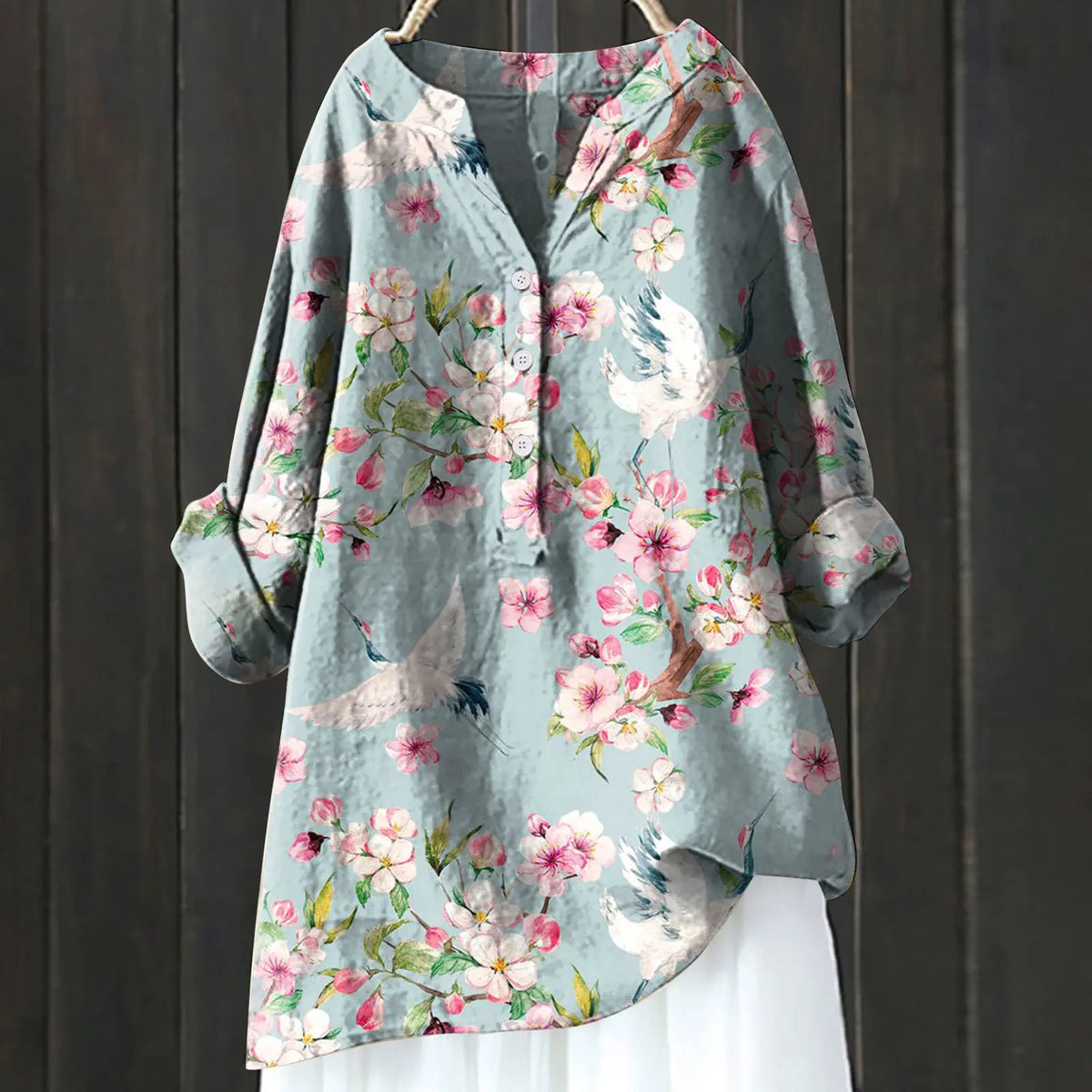 Women's Poppy – Chic Blouse with Floral Accents - photo 9