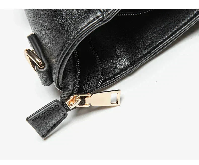 Perrine - Women's Leather Crossbody Strap Bag - photo 12