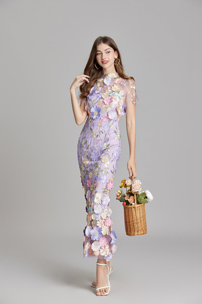 Saskia - Women's Sheath Maxi Sheer Dress - photo 12