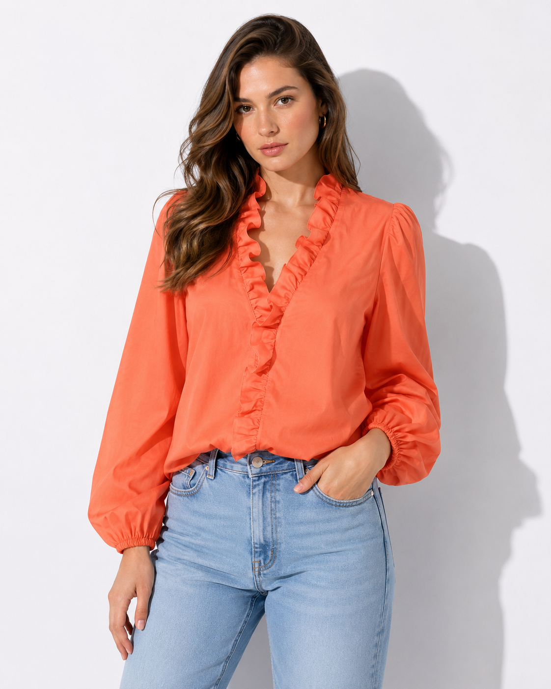 Magdalena - Women's Ruffle Placket Top - photo 5