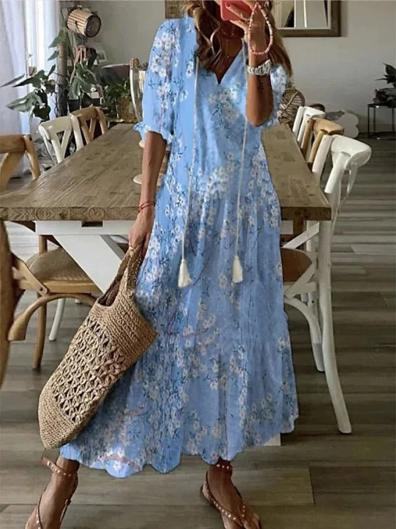 Blythe - Women's Maxi V-neck Dress