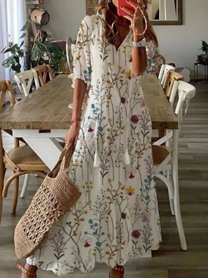 Blythe - Women's Maxi V-neck Dress