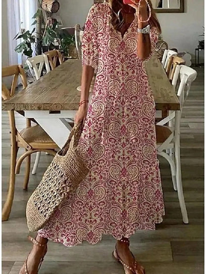Blythe - Women's Maxi V-neck Dress