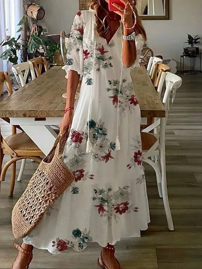 Blythe - Women's Maxi V-neck Dress