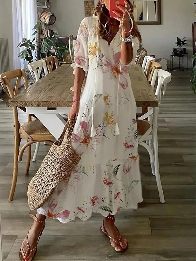 Blythe - Women's Maxi V-neck Dress
