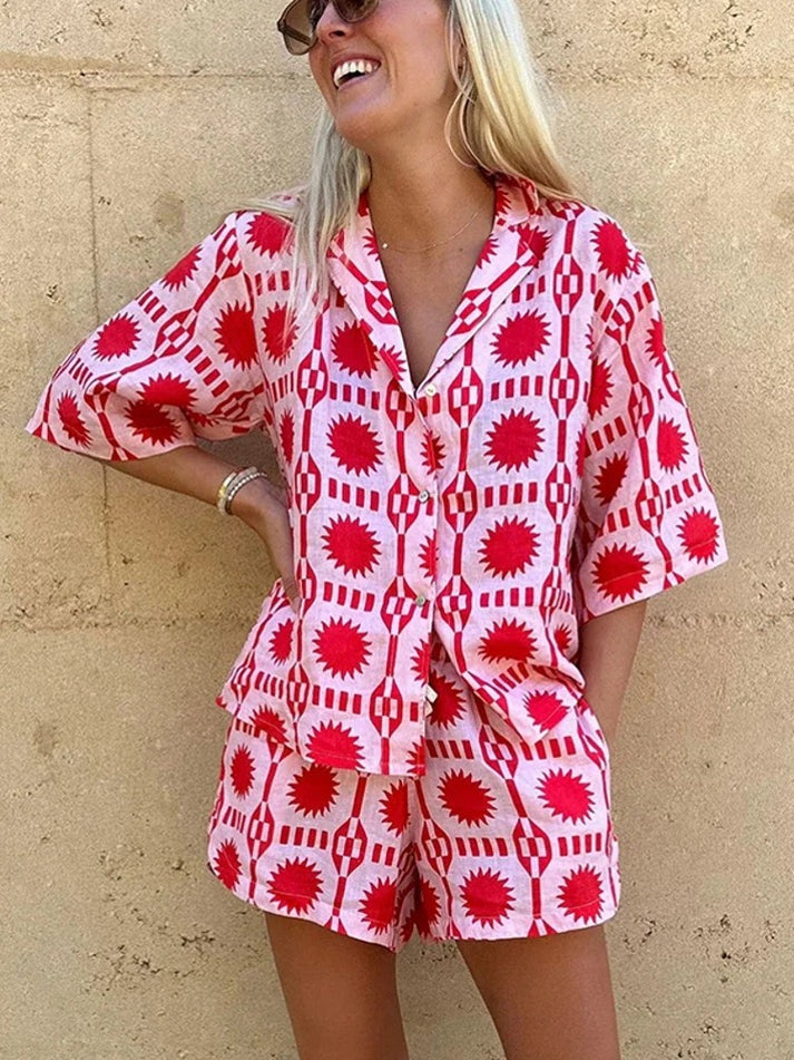 Fleur - Women's Short Two-Piece Set