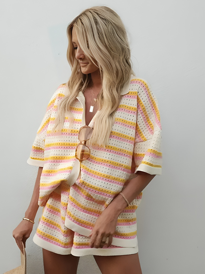 Josephine - Women's Two-Piece Striped Set