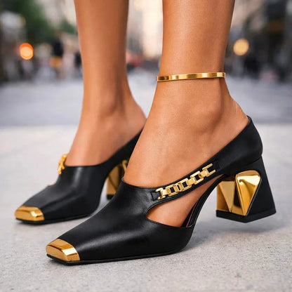 Clarisse - Women's Pointed Mule Flats - photo 3