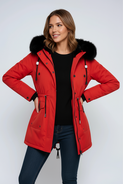 Greta - Women's Fur Hooded Coat - photo 7