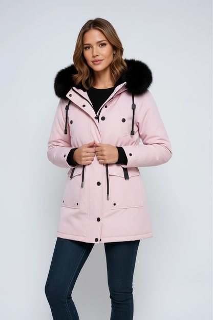 Greta - Women's Fur Hooded Coat - photo 4