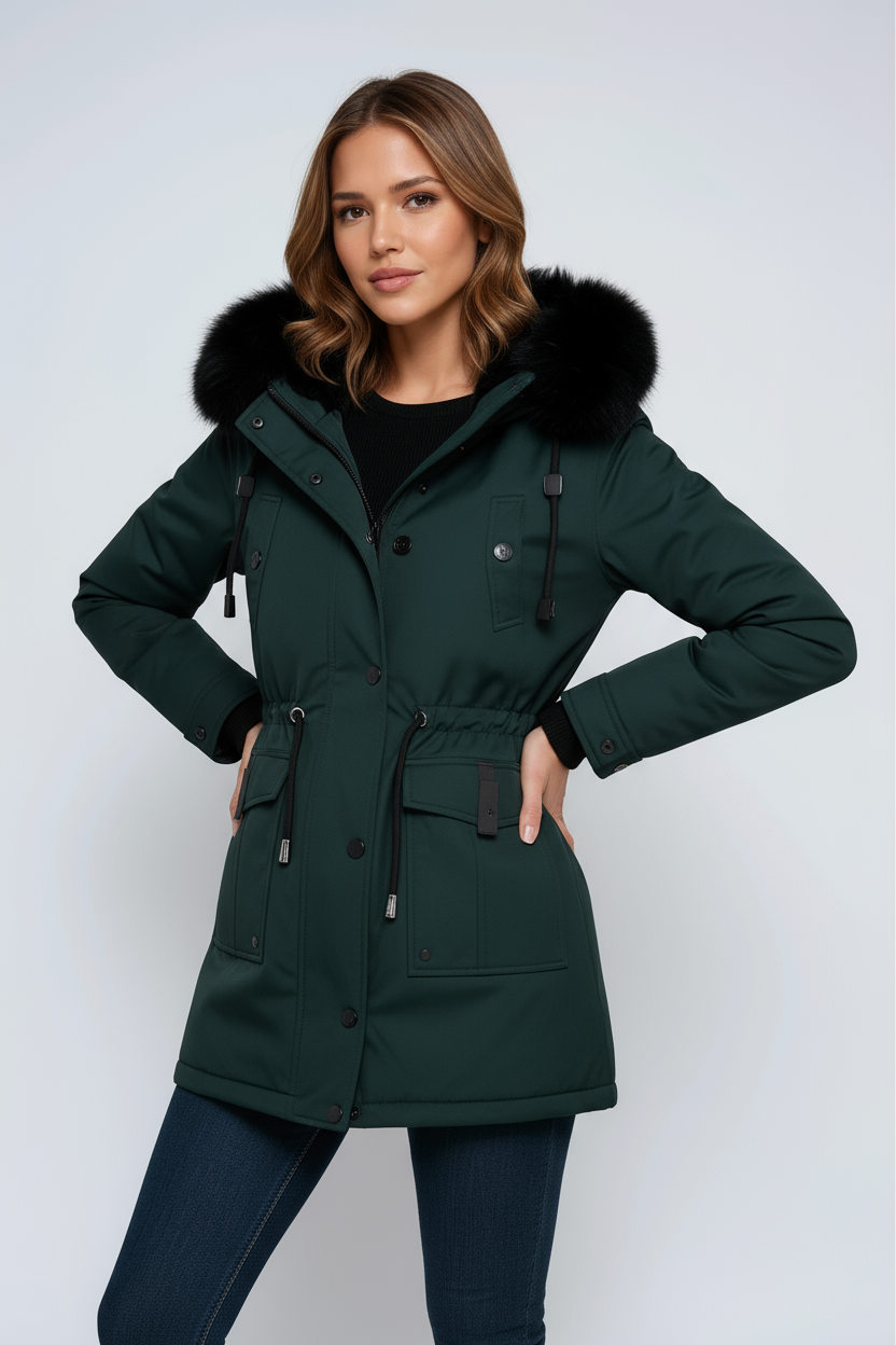 Greta - Women's Fur Hooded Coat - photo 5