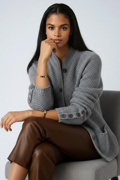 Dorothea - Women's Wool Cardigan - photo 3