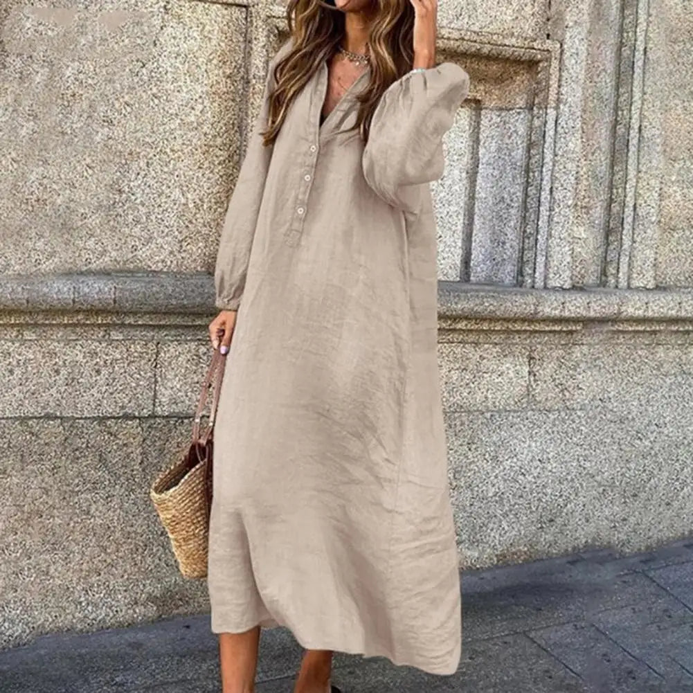 Imogen - Women's A-line Midi Long Dress