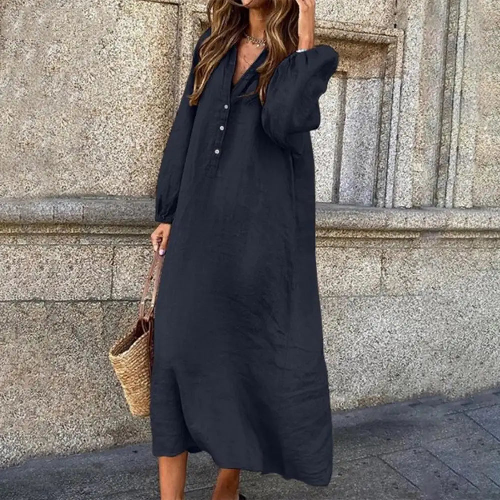 Imogen - Women's A-line Midi Long Dress