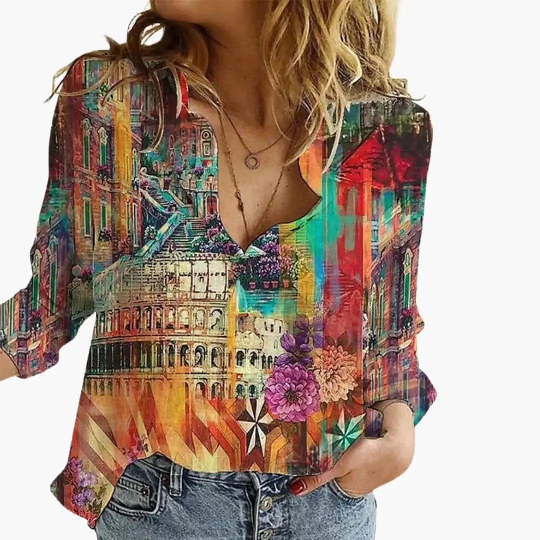 Ulla - Women's Silk Work Top - photo 1