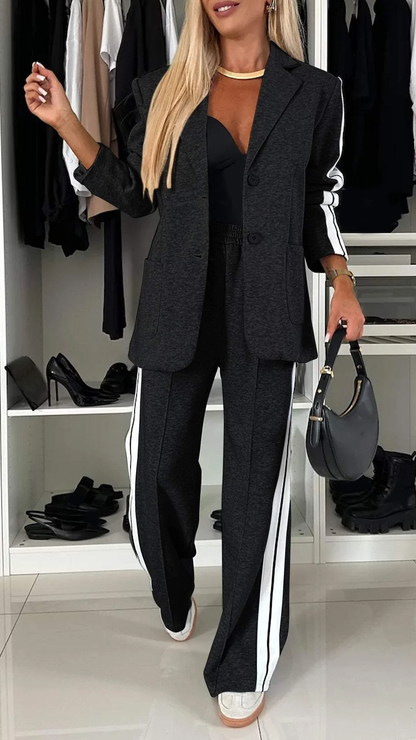 Bridget - Women's Striped Pant Set