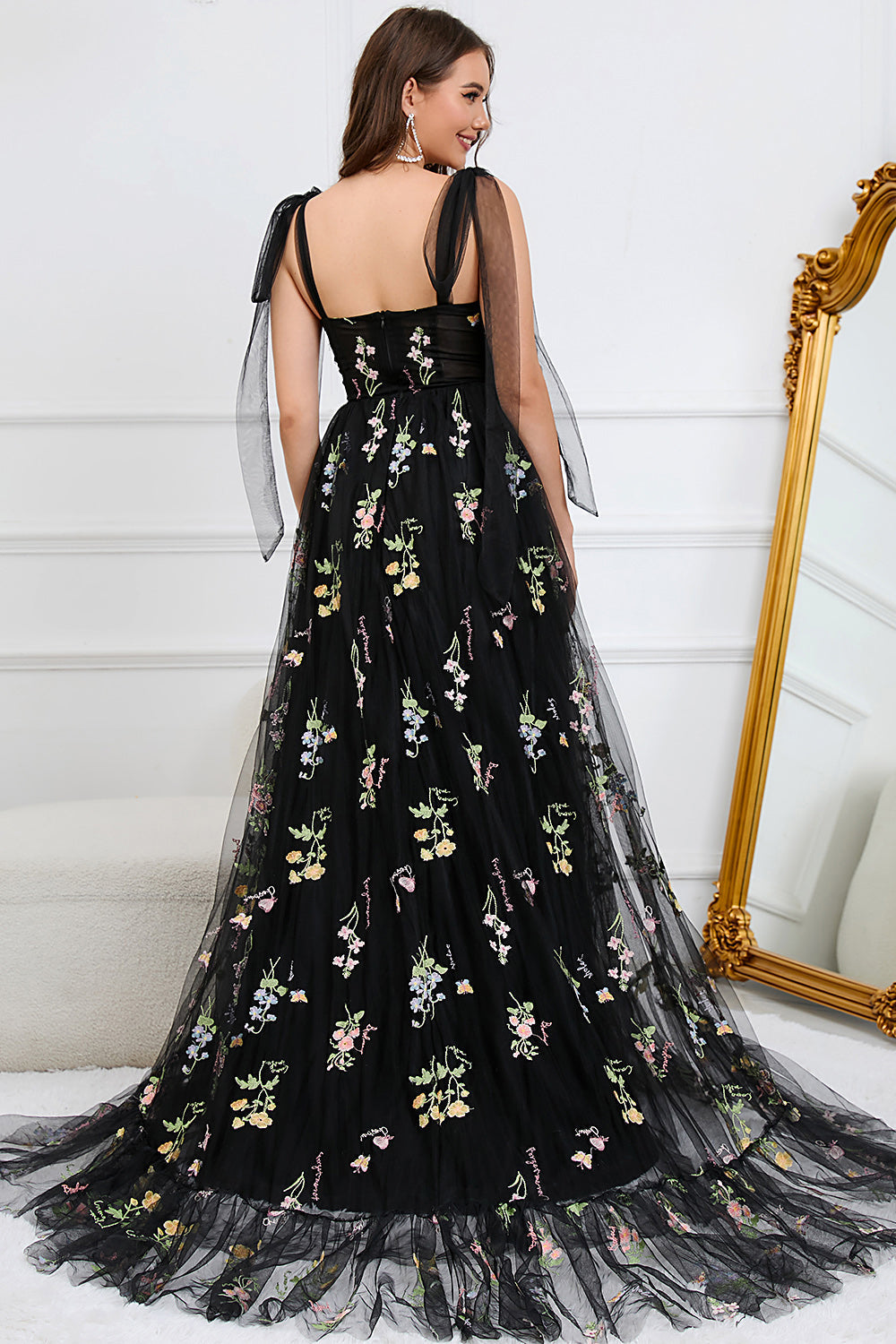 Macy - Women's Tulle A-Line Evening Dress - photo 3