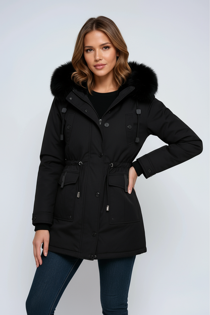 Greta - Women's Fur Hooded Coat - photo 2