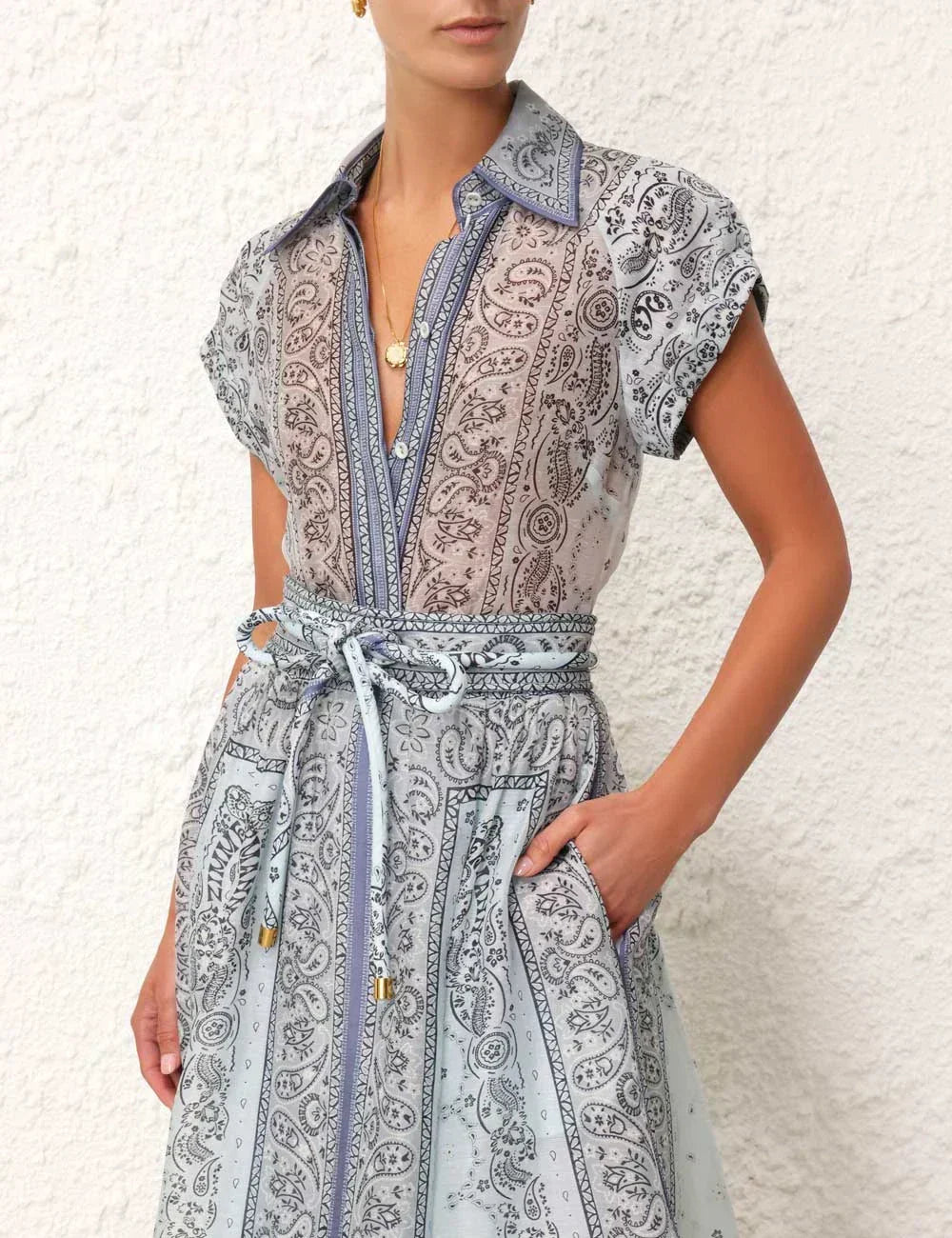Anneliese - Women's Shirt Maxi Dress - photo 3