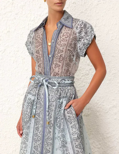 Anneliese - Women's Shirt Maxi Dress - photo 3