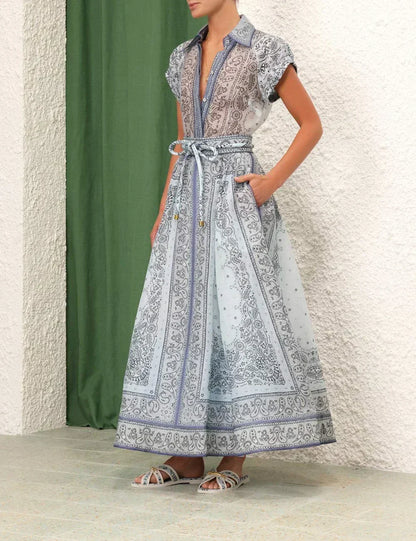 Anneliese - Women's Shirt Maxi Dress - photo 1