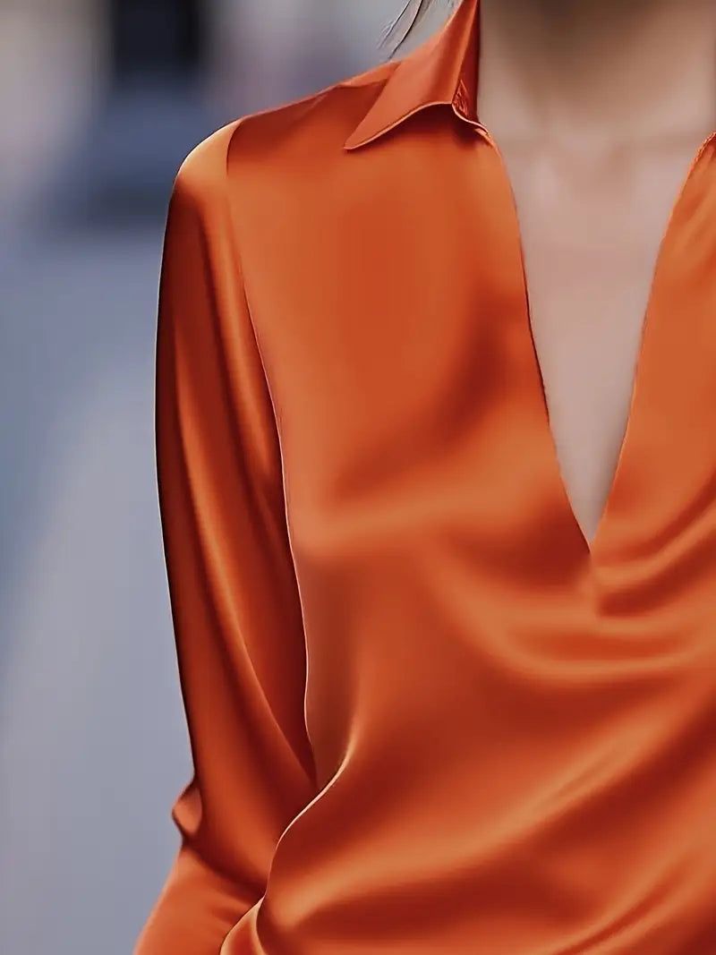 Zora - Women's V-neck Long Blouse - photo 25