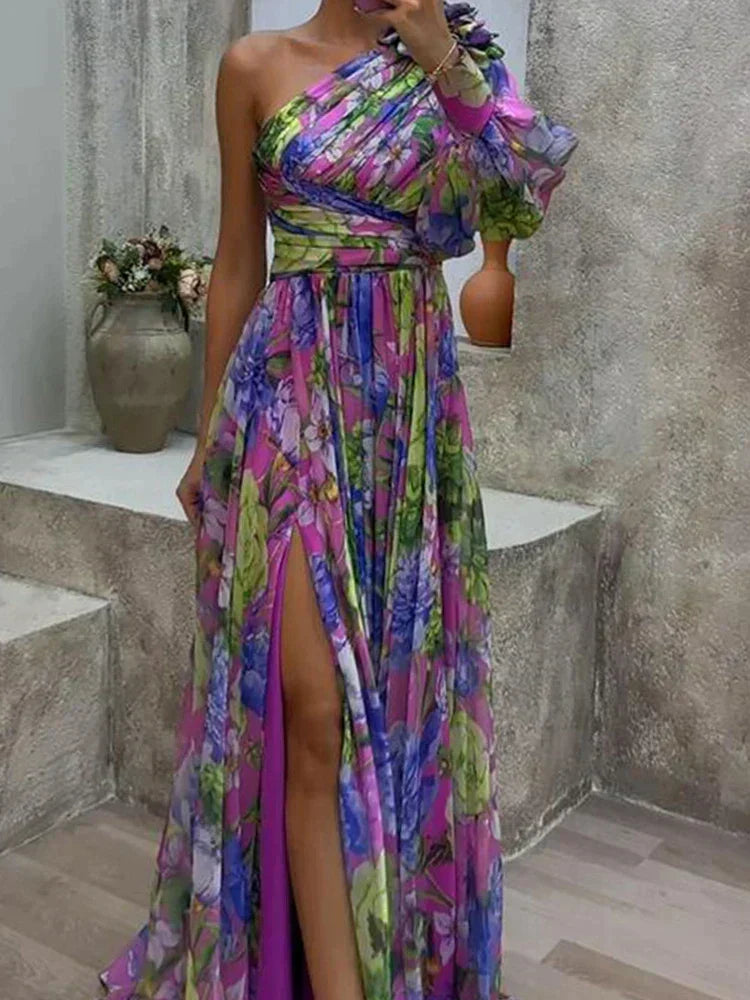 Sidonie - Women's Asymmetric One-Shoulder Maxi Dress - photo 2