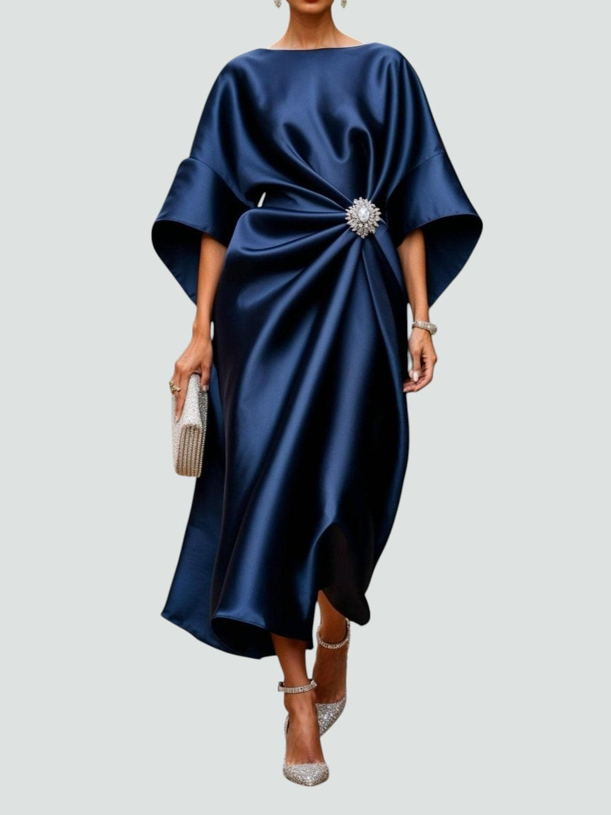 Vanya - Women's Draped Midi Dress - photo 1