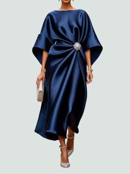 Vanya - Women's Draped Midi Dress - photo 1