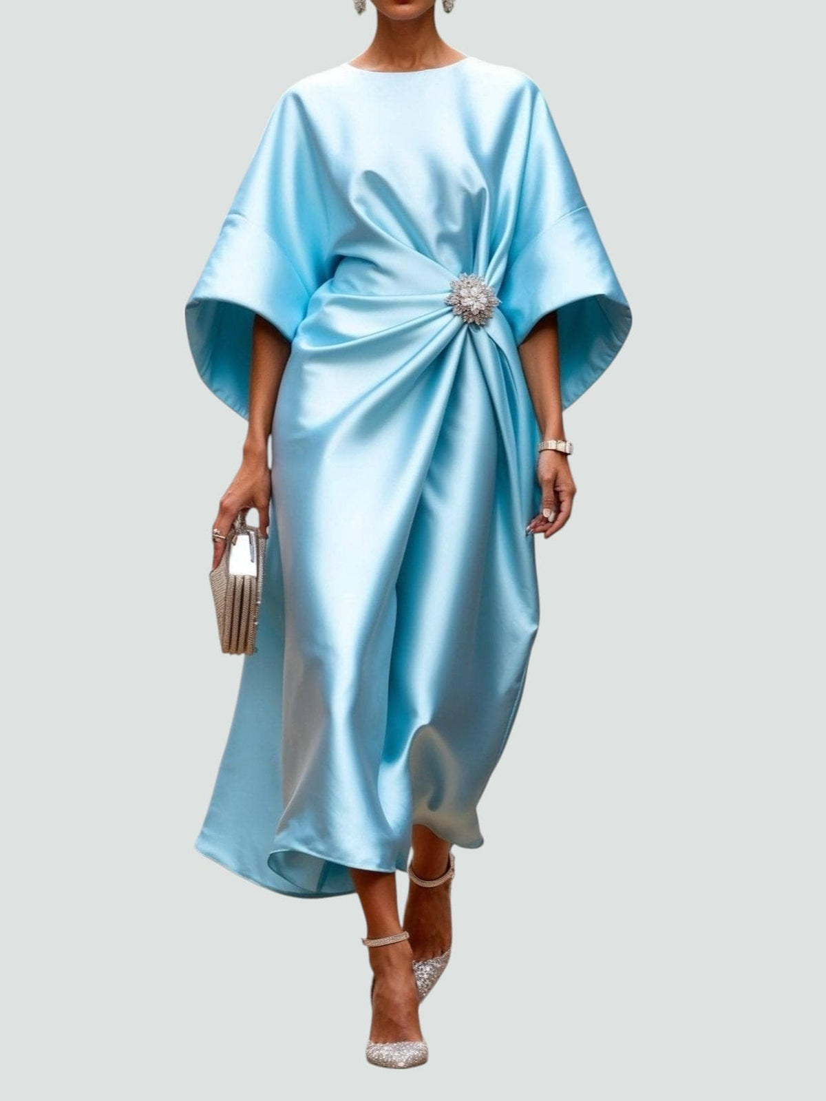 Vanya - Women's Draped Midi Dress - photo 3