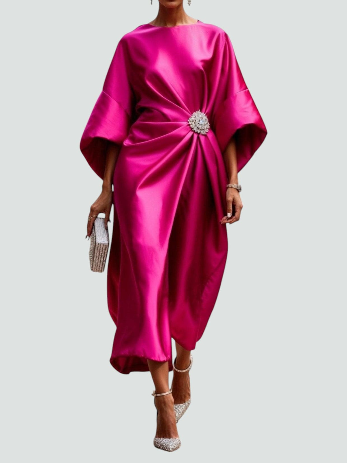 Vanya - Women's Draped Midi Dress - photo 4