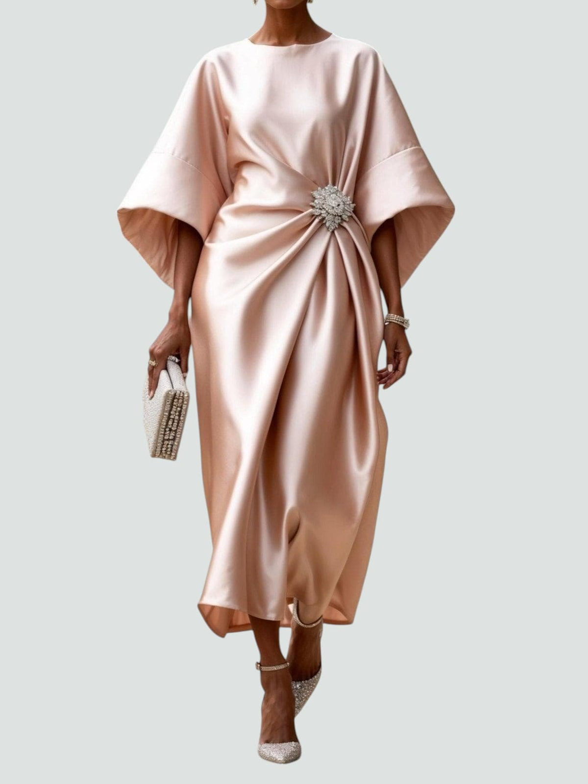 Vanya - Women's Draped Midi Dress - photo 5