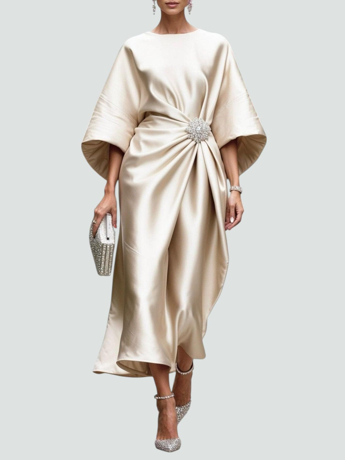 Vanya - Women's Draped Midi Dress - photo 6