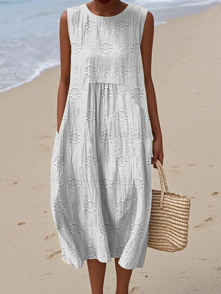 Edith - Women's Relaxed Midi Dress - photo 4